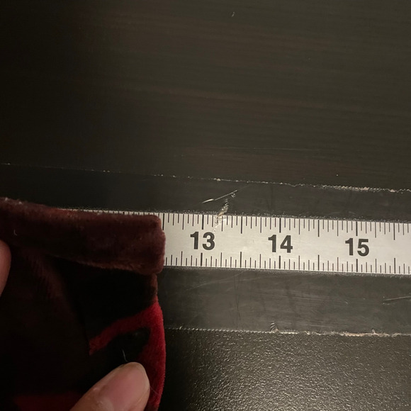 Vintage Womens Maxi Skirt Petite Small Red Floral Velvet Pull On Whimsigoth 90s - Picture 5 of 7